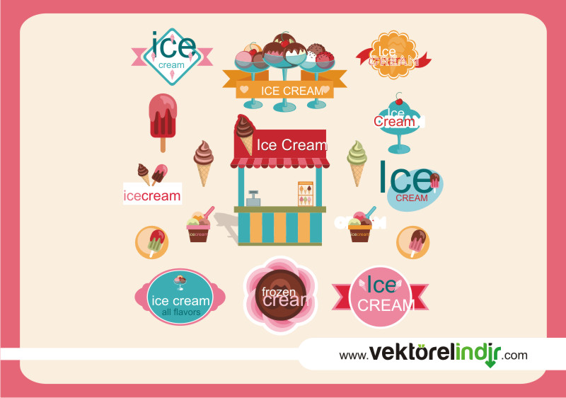 Dondurma, Krema, Logo, Soğuk