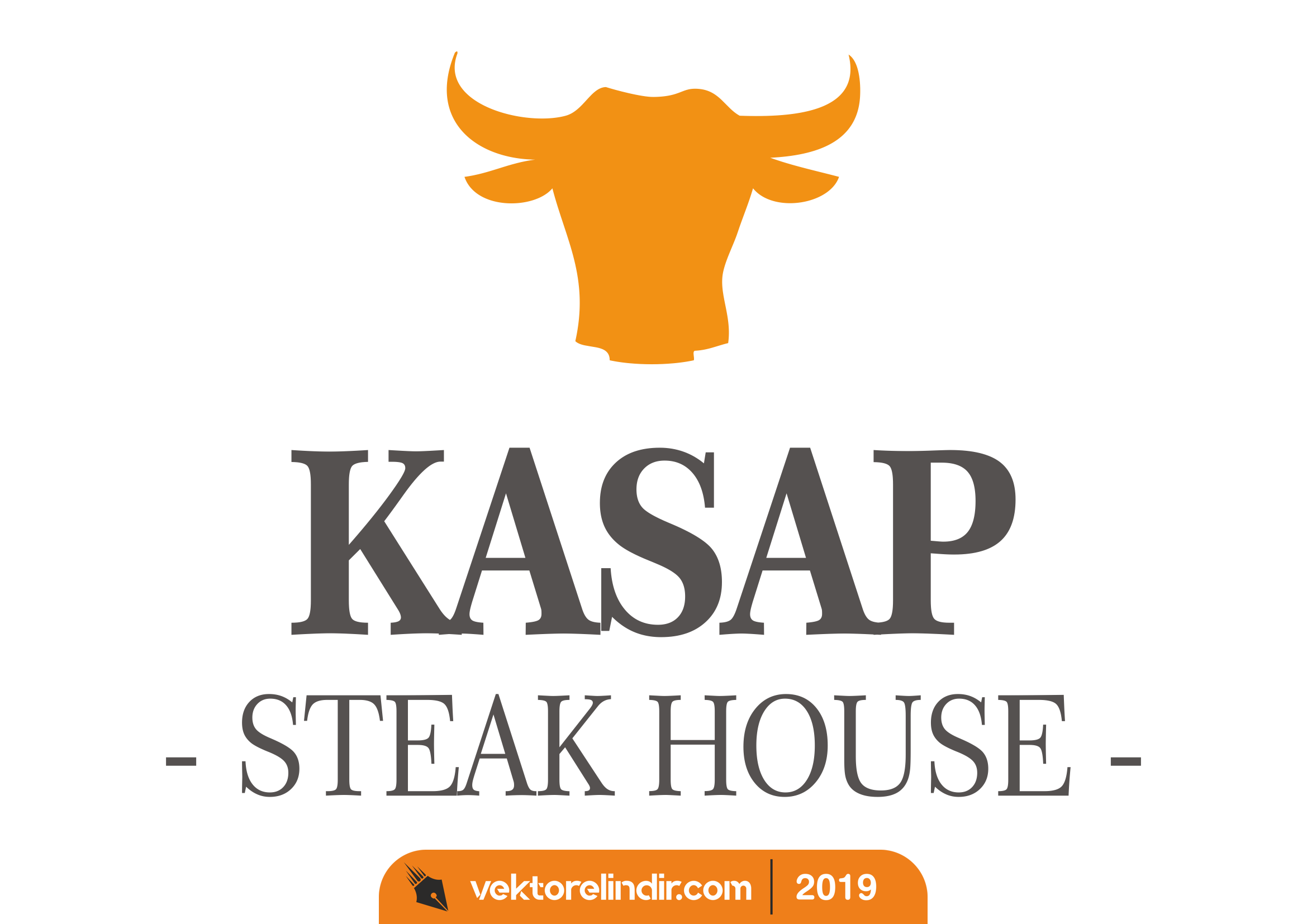 Kasap Steak House, Kasap Vektörel Logo