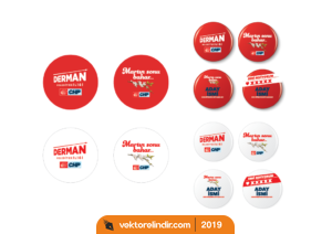 Chp 2019 Seçim Rozetler Sticker
